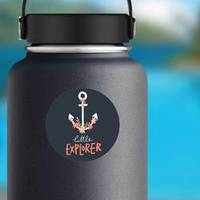 Little Explorer Floral Anchor Sticker example