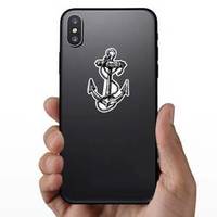 Hand-drawn Vintage Anchor Sketch Sticker example