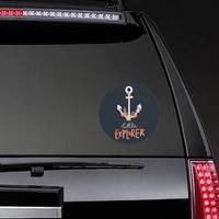 Little Explorer Floral Anchor Sticker example