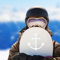 Anchor With Long Wide Hooks Sticker on a Snowboard example