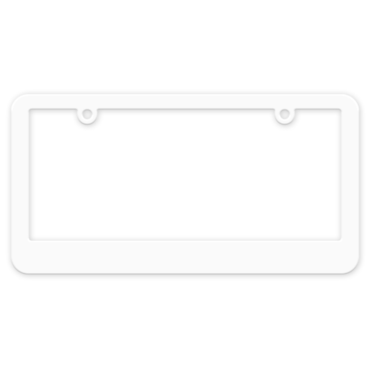 Blank Thin Top Thick Bottom White Plastic Frame 