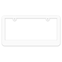 Blank Thin Top Thick Bottom White Plastic Frame