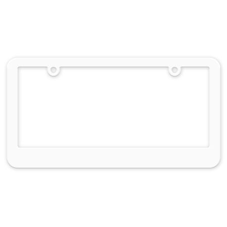 Blank Thin Top Thick Bottom White Plastic Frame