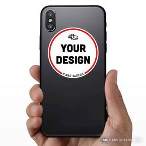 Custom Circle Sticker on Phone