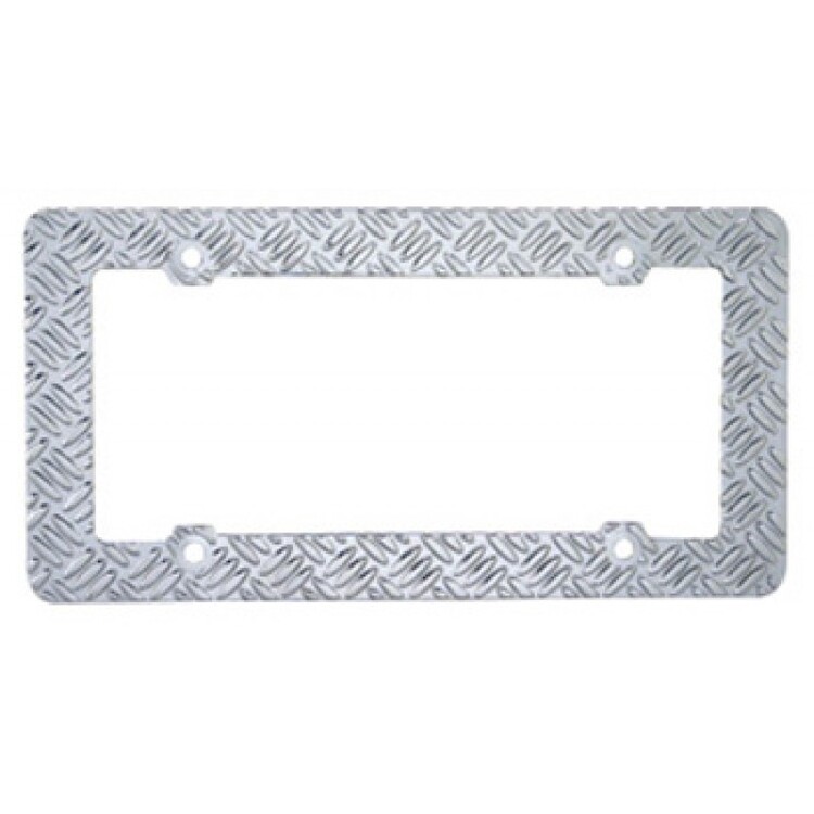 Diamond Plate Tread License Plate Frame 