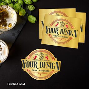 Gold Metallic Sticker With Brewery Logo