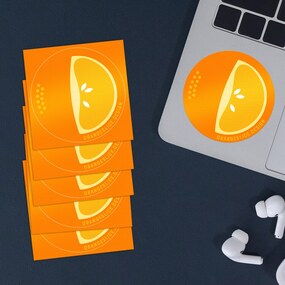 Orange Neon Stickers