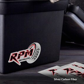 Metallic Sticker on Carbon Fiber Vinyl