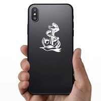 Navy Anchor Sticker on a Phone example