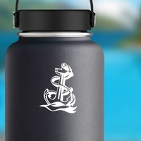 Navy Anchor Sticker on a Water Bottle example