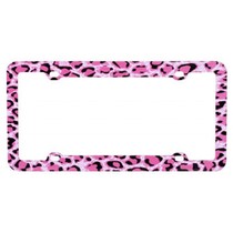 Pink Leopard Skin Plastic Frame