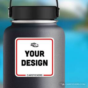 Rounded Corner Sticker Water Bottle