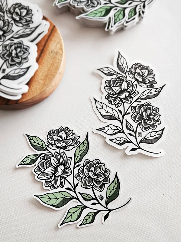 Janice's photograph of their Die Cut Stickers