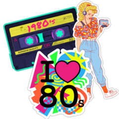 1980's Stickers