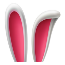 3d Rabbit Ears Sticker