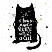 A House Is Not A Home Without A Cat Sticker