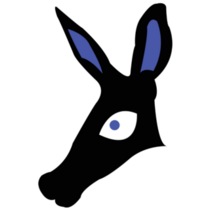 Aardvark Animal Head Silhouette Sticker