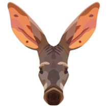 Aardvark Face Illustration Sticker