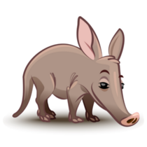 Aardvark Illustration Sticker