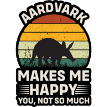 Aardvark Makes Me Happy Sticker