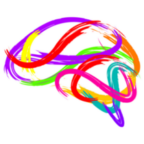 Abstract Brain Made Of Paint Strokes Sticker 