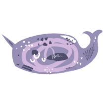 Abstract Narwhal Sticker