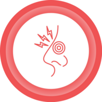 Acute Nose Pain Red Icon Sticker