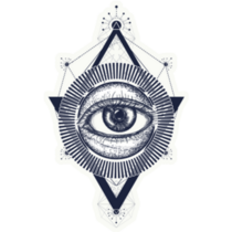 All Seeing Eye Tattoo Art Spiritual Sticker