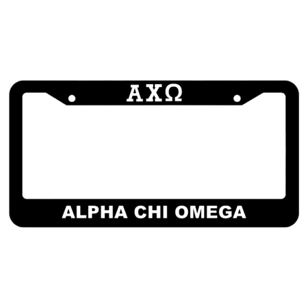 Alpha Chi Omega License Plate Frame