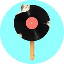 Alternative Music Record Ice Cream Sticker 