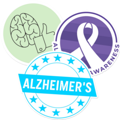 Alzheimer's Awareness Stickers