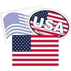 American Flag Stickers