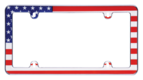 American USA Flag Plastic License Plate Frame