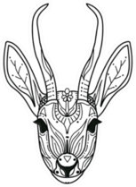 An Abstract Illustration Of An Antelope Sticker