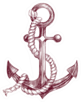 Anchor  Hand Drawn Realistic Sketch Sticker