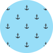 Anchor Pattern In Blue Sticker