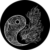 Ancient Symbol Of Yin-yang In Ethnic Tracery Patterns Sticker