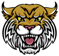 Angry Bobcat Mascot Sticker