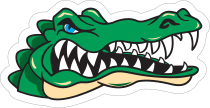 Angry Gator Head Mascot Sticker