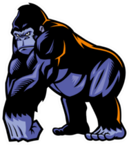 Angry Gorilla Mascot Sticker