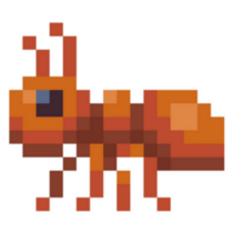 Ant Pixel Art Icon Sticker