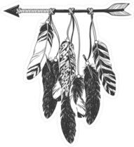 Arrow And Feathers Talisman Sticker