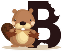 B For Beaver Sticker