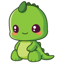 Baby Dino Chibi Sticker