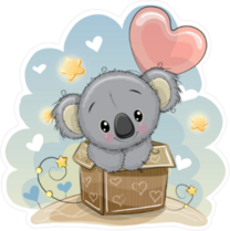 Baby Koala in Box Sticker