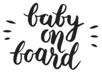 Baby On Board Handwritten Calligraphic Sticker