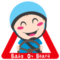 Baby on Board Red Triangle Sticker