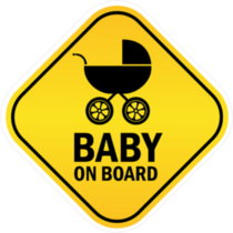 Baby On Board Rounded Square Sticker