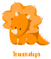 Baby Triceratops Sticker