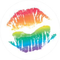 Beautiful Rainbow Lips Kiss Sticker